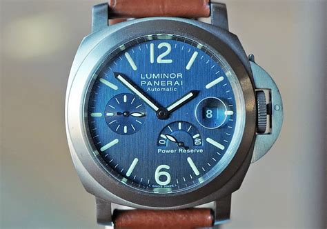 panerai pam 93 44mm power reserve|Panerai PAM 93 Luminor Power Reserve Blue Dial Titanium .